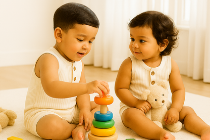 TinyChuckles | Premium Muslin Gauze Pajama Set | 100% Organic Cotton | Ultra-Soft, Breathable Sleepwear for Toddlers & Kids