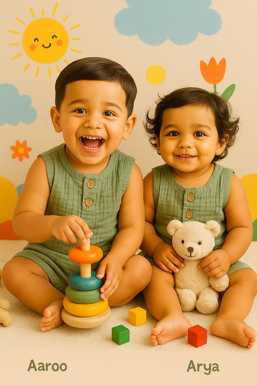 TinyChuckles | Premium Muslin Gauze Pajama Set | 100% Organic Cotton | Ultra-Soft, Breathable Sleepwear for Toddlers & Kids
