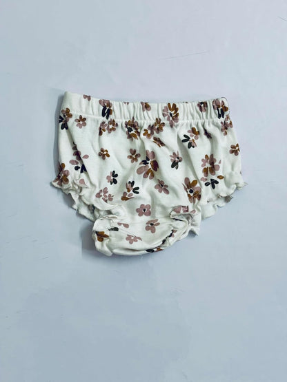 TinyChuckles | Premium Girls Floral Print Dress | White Color | 100% Organic Cotton | Soft & Breathable | Eco-Friendly Dress for Toddlers & Kids (1-5 Years)