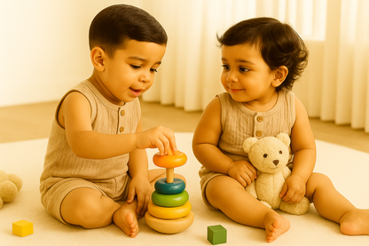 TinyChuckles | Premium Muslin Gauze Pajama Set | 100% Organic Cotton | Ultra-Soft, Breathable Sleepwear for Toddlers & Kids