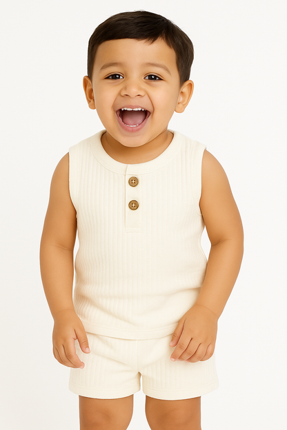 TinyChuckles | Premium Muslin Gauze Pajama Set | 100% Organic Cotton | Ultra-Soft, Breathable Sleepwear for Toddlers & Kids