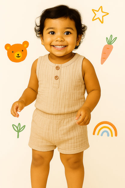 TinyChuckles | Premium Muslin Gauze Pajama Set | 100% Organic Cotton | Ultra-Soft, Breathable Sleepwear for Toddlers & Kids