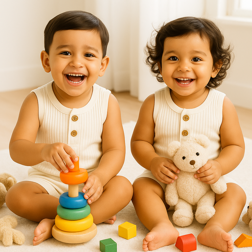 TinyChuckles | Premium Muslin Gauze Pajama Set | 100% Organic Cotton | Ultra-Soft, Breathable Sleepwear for Toddlers & Kids