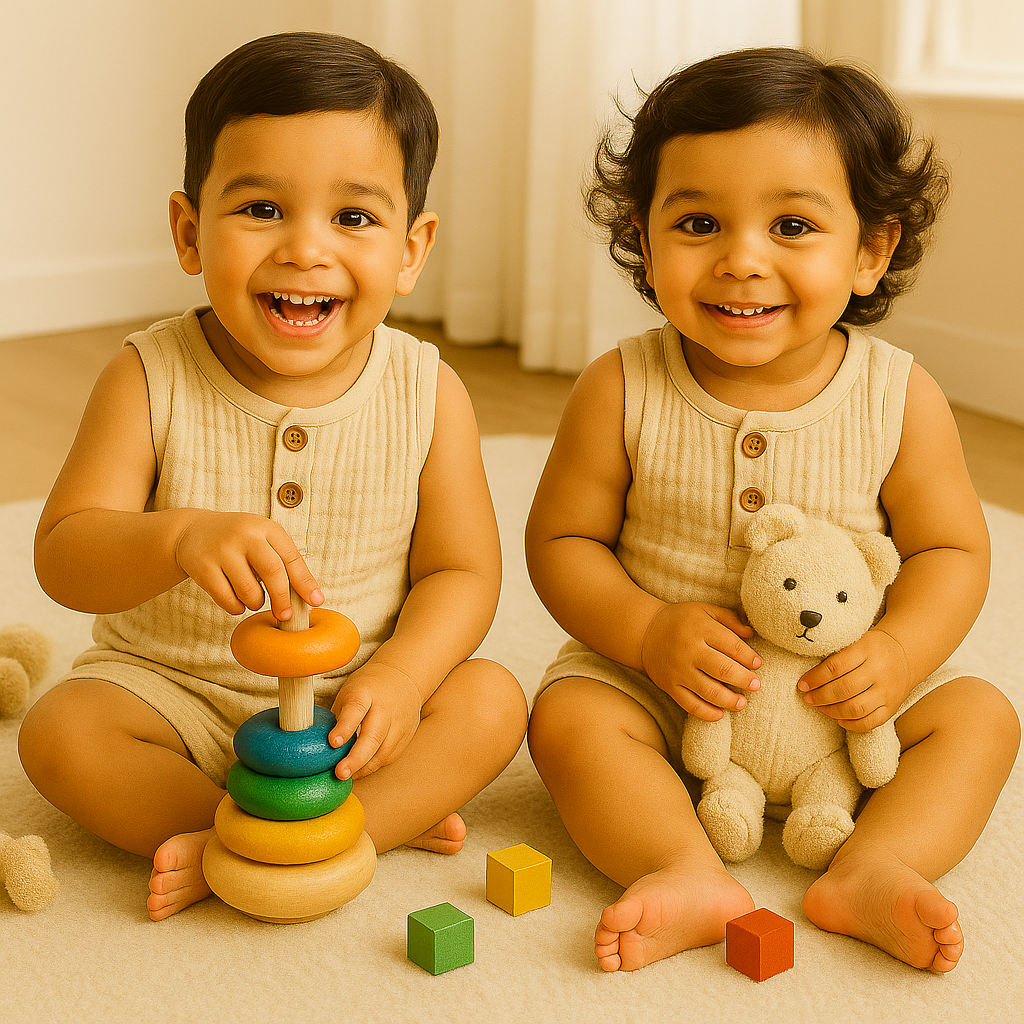 TinyChuckles | Premium Muslin Gauze Pajama Set | 100% Organic Cotton | Ultra-Soft, Breathable Sleepwear for Toddlers & Kids