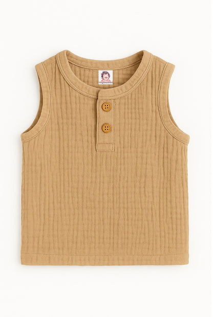 TinyChuckles | Premium Muslin Gauze Pajama Set | 100% Organic Cotton | Ultra-Soft, Breathable Sleepwear for Toddlers & Kids